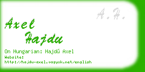 axel hajdu business card